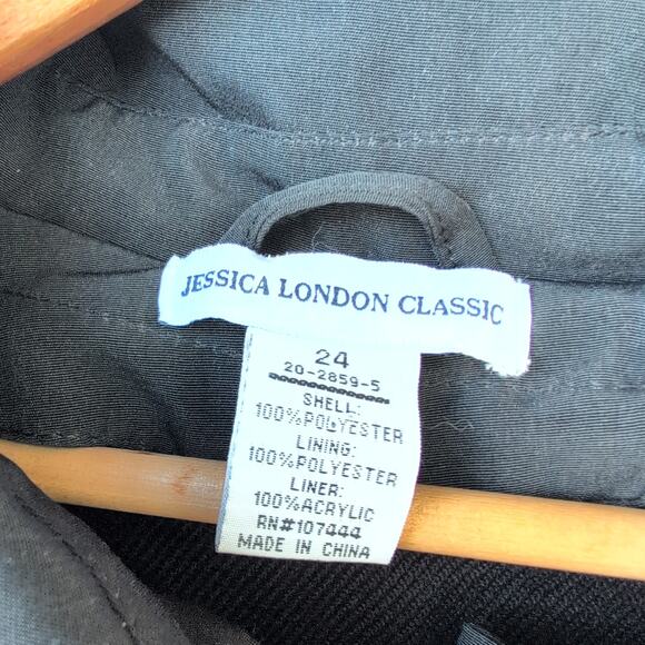 Jessica London Classic Soft Shell Trench Coat Detachable Hood & Liner Women's 24 - Picture 3 of 7
